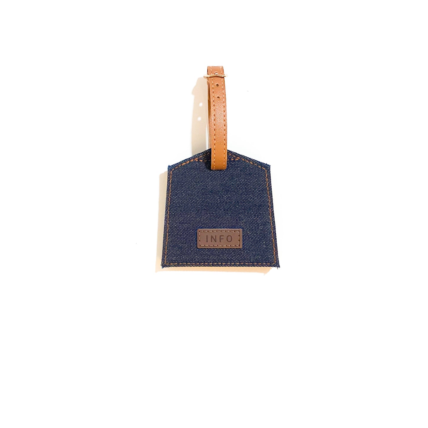 Handmade Denim Luggage Tag